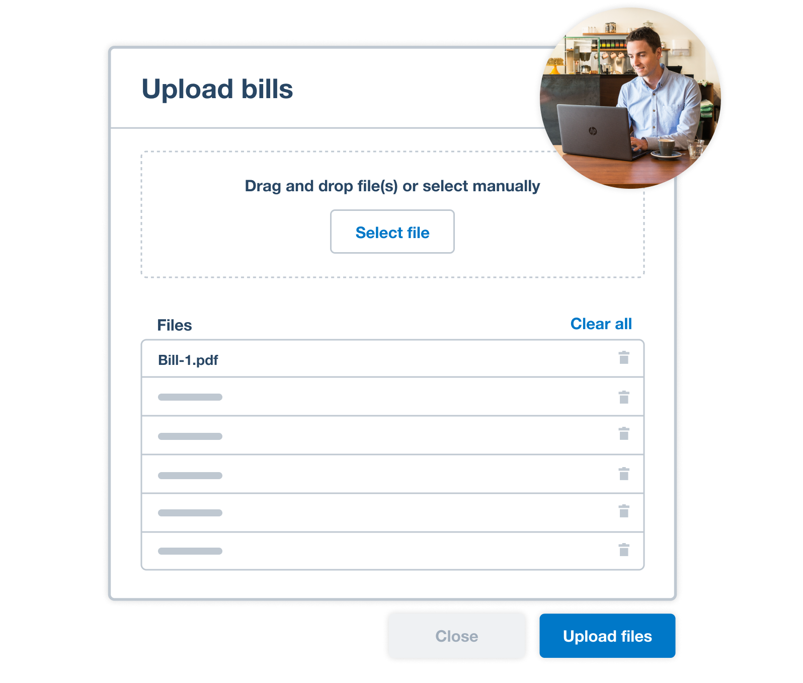 A bill that’s been emailed to the business’s Xero inbox is stored in the files library.