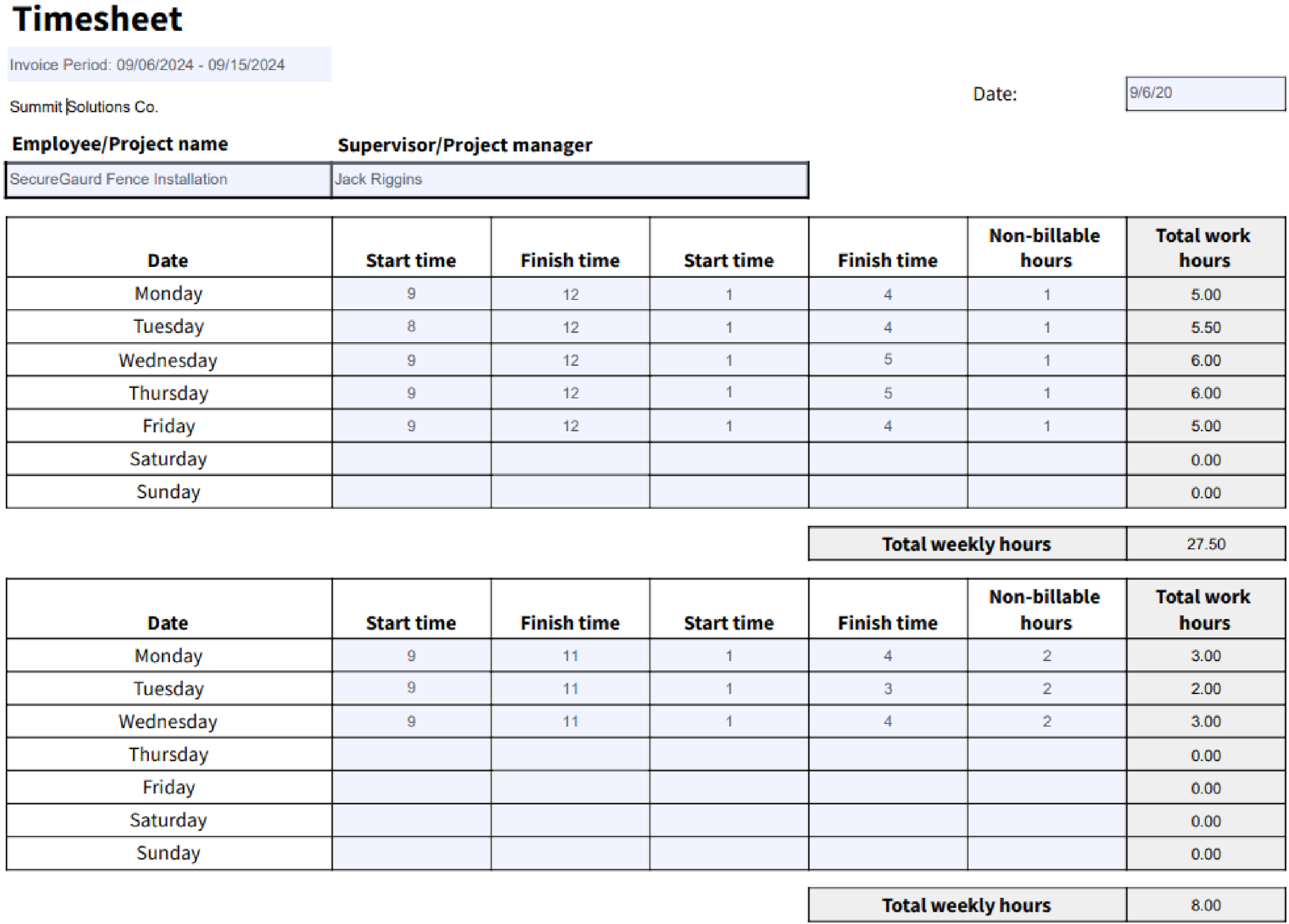 Image shows time being tracked as some uses accounting software on their laptop. 